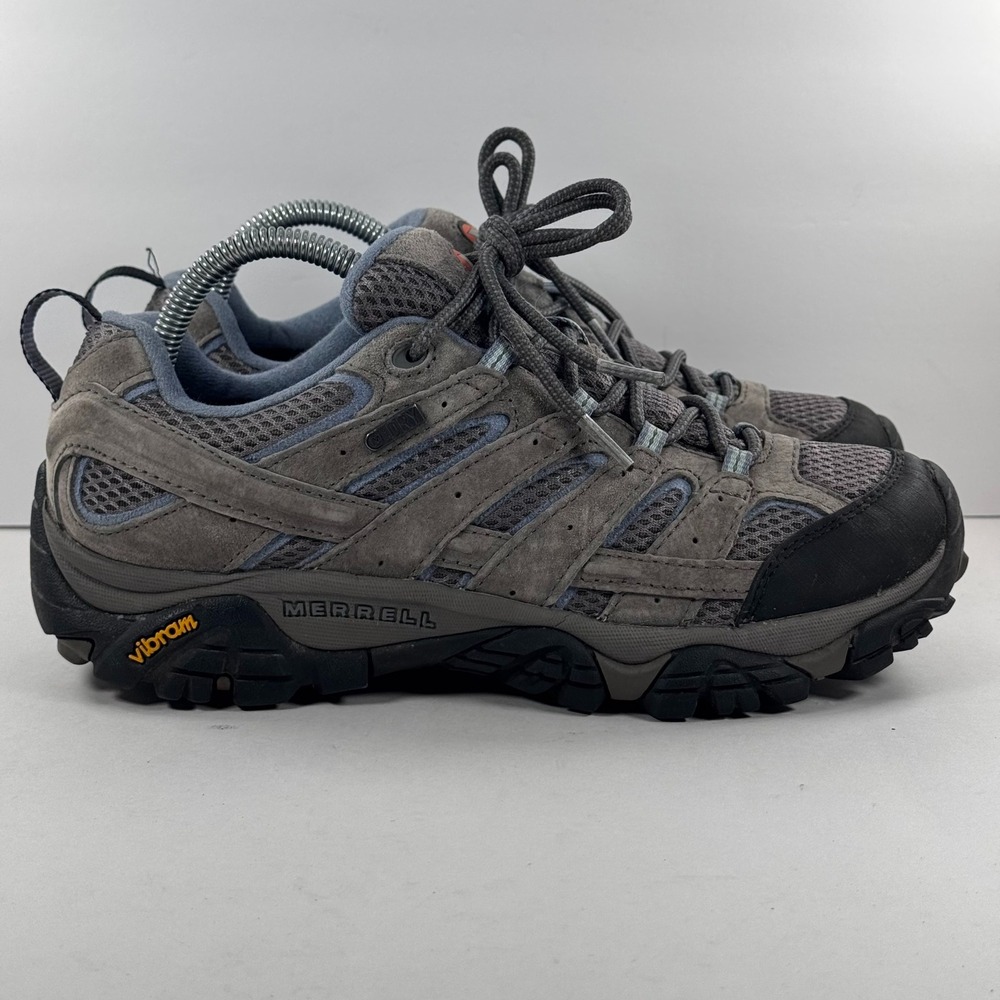 Merrell Moab 2 Waterproof Hiking Shoes Womens 9.5 Granite Blue J06026 Vibram